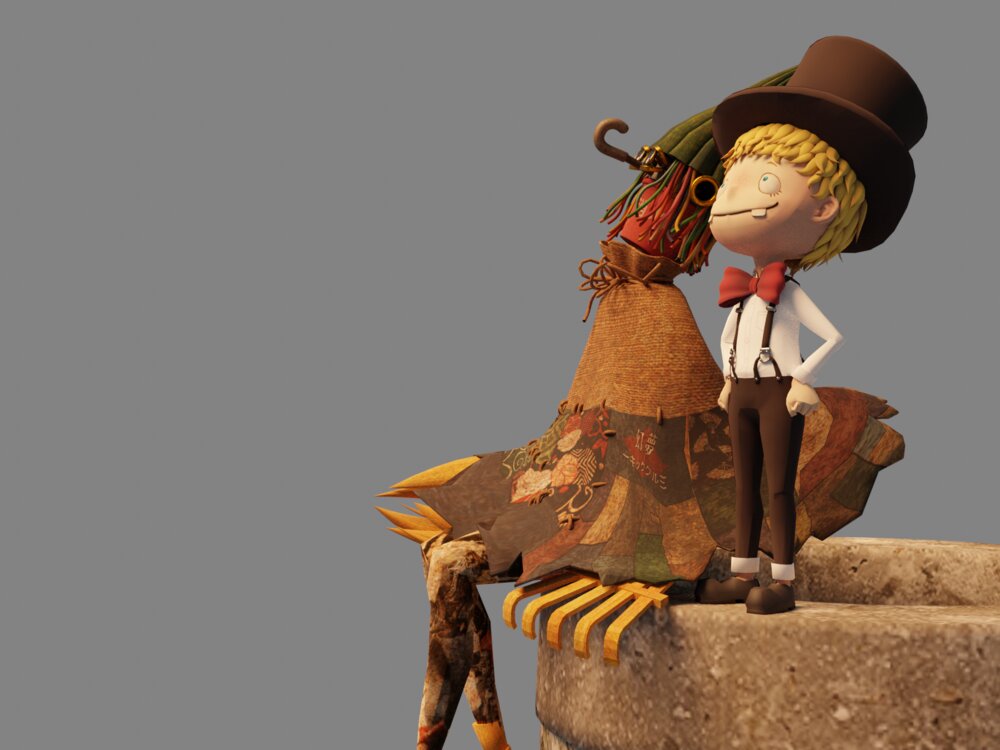 映画宣伝AR用に制作した3Dキャラクター